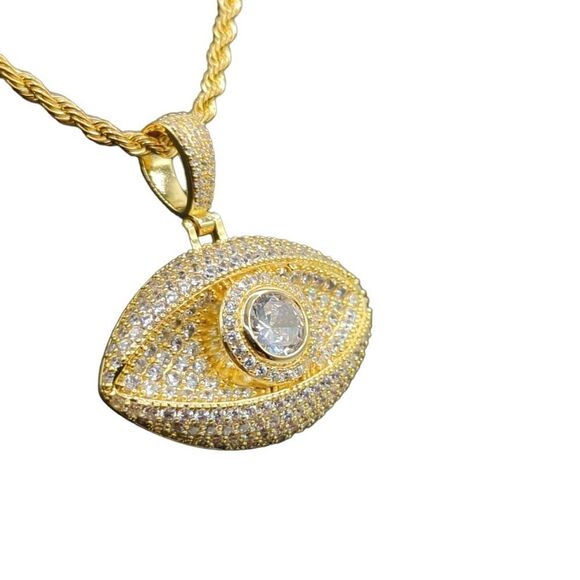 18" x 3mm Rope Chain - Gold Finish Eye - Picture 2 of 10